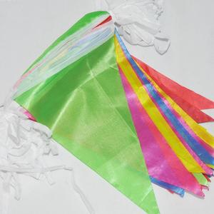 Bandeiras de corda triangular penduradas, cor sólida, 100% decoração de tecido, venda imperdível - Product Image 6