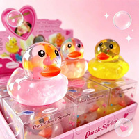 Jouet Squishy Canard Luminescent TPR Rempli de Vaseline Doux et Mignon, Jouet Sensoriel Anti-Stress à Presser, Cadeau pour Enfant, Vente en Gros