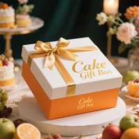 Zweistufige Bastelfenster-Geschenk box aus Leder für gefrorene Hot Dogs Pralinen-Haltbare Aufbewahrung aus Pappe für Kuchen Andere