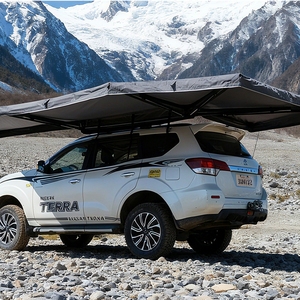 Parasol de voiture en forme d'éventail à 360 degrés pour le camping en plein air, avec double poteaux et tiges de support, tissu Oxford résistant aux UV, <span class=keywords><strong>tente</strong></span> pare-soleil pour voiture - Product Image 5