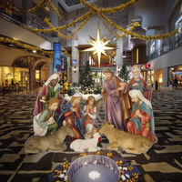 Vente en gros de décorations de Noël religieuses catholiques chrétiennes personnalisées de 18 pouces pour la décoration de la maison, ensemble de statues de la crèche