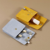 Petites pochettes à bijoux en microfibre avec séparateur, pochette à bijoux épaisse, cadeau de mariage, pochette bouton, sac à bijoux, boucles d'oreilles, collier, bague