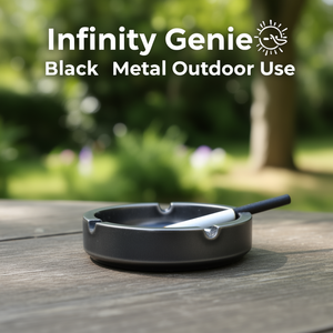 Posacenere Infinity Genie in Metallo Nero per Uso Esterno - Product Image 3