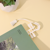 Marque-page de luxe en forme de pipa chinoise, en cuir PU tendance, marqueur de lecture, accessoire de clip pour pages de carnet, vente en gros pour l'école et le bureau