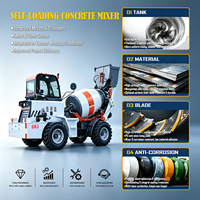 Camion malaxeur à béton autochargeur sur mesure 2m³ 3m³ 4m³ Haute Efficacité Certifié CE Machine de Mélange pour la Construction