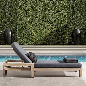 Conjunto de Muebles de Exterior para Resort, Tumbonas para Exteriores, Sillas de Piscina para Hotel, Tumbonas de Teca para Resort - Product Image 1