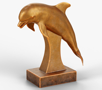 Aangepaste Polyresin Souvenir Dolfijn Bronzen Sculptuur