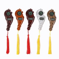 Compteur de Tasbee électronique islamique Usine de vente en gros Compteur de pointage numérique avec boussole Chapelet de perles de Tasbih de couleur en bois