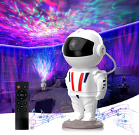Projecteur Astronaute Robot Veilleuse 16 Couleurs Télécommande Lampe de Projection Étoilée Grande Lampe de Table pour Enfants Cadeau Décoration de Chambre
