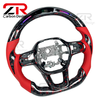 Volant sport personnalisé en fibre de carbone forgée avec LED pour Honda Civic 11e génération SI Acura Integra CRV HR-V Civic EX