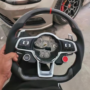 Volante de Cuero <span class=keywords><strong>Volkswagen</strong></span> de Entrega Rápida para VW up Amarok Eos Transporter T-roc <span class=keywords><strong>Beetle</strong></span> R Line Polo 6r Scirocco Jetta - Product Image 4