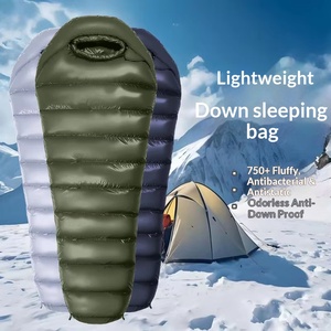 Sacco a Pelo Arctic Wolf Stile Mummia per Adulti, Ultraleggero per Campeggio e Viaggi, in Nylon <span class=keywords><strong>Impermeabile</strong></span> 400T, Design a Busta per Pausa Pranzo - Product Image 2