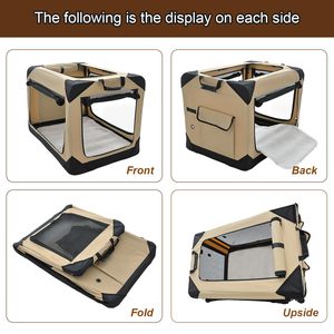 Portable Folding Pet Crate Strong Steel Frame Breathable Anti-scratch Mesh Manufacturer Custom Dog <b>Cat</b> <b>Soft</b>-sided Pet Crate - Product Image 5