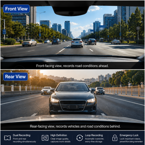 Caméra embarquée intelligente 2K 4K avec Wi-Fi, double objectif avant et arrière, enregistreur vidéo de voiture, boîte noire - Product Image 6