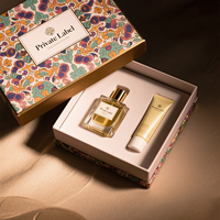 Coffret cadeau de parfum unisexe de marque privée de haute qualité crème lotion pour le corps bleue avec brume de parfum fin pour hommes et femmes
