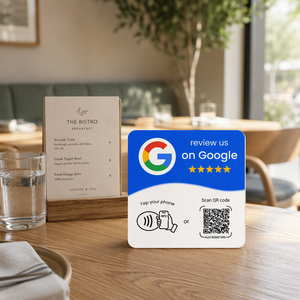 Support de révision NFC avec puce NTAG213, plaque de révision sans contact avec QR Code pour restaurants, hôtels, commerces de détail - Product Image 4
