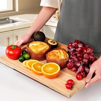 Houten Keuken Snijplank Snijplanken Groef Snijwerk Houten Slagersblok Voor Keukenvlees Groentekaas Hout