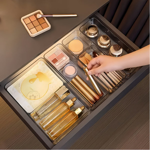 Acrylic <b>Drawer</b> Divider Transparent <b>Storage</b> <b>Box</b> Rectangle PC Material Office Organizer For Cosmetic And Desktop Organization - Product Image 2