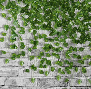 Plante suspendue artificielle en soie simulée de 210 cm, feuilles de raisin vertes, feuilles de <span class=keywords><strong>radis</strong></span>, décoration intérieure, cour, plafond, escalier, vignes artificielles - Product Image 3