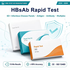 Prueba Rápida de Anticuerpos HBsAb para la <span class=keywords><strong>Hepatitis</strong></span> <span class=keywords><strong>B</strong></span>, Prueba de Autodiagnóstico Casera, CE GMP OEM - Product Image 1