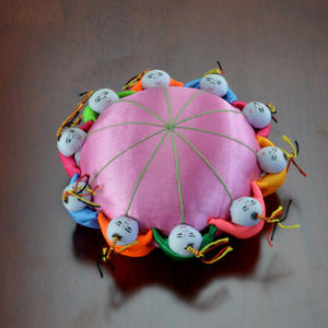 Tessuto retrò cinese Baizi bambola ago foratura borsa decorazione per la casa 10 persone fai da te strumenti a mano affari esteri artigianato regali - Product Image 4