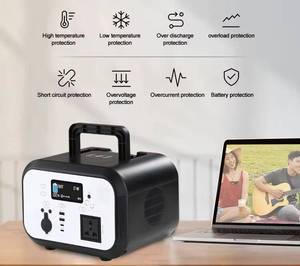 เครื่องกำเนิดไฟฟ้าพกพา 600W MPPT พร้อมแบตเตอรี่ลิเธียมไอออน แผงโซลาร์เซลล์ ช่องเสียบที่จุดบุหรี่ ไฟฉาย สำหรับตั้งแคมป์และใช้ในรถยนต์ - Product Image 6