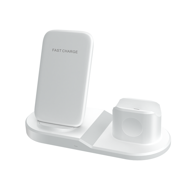 3 in 1 Cool Wireless Phone Charger Large Universal Magnetic Multiple Station with 10W Output Power OTP Protection