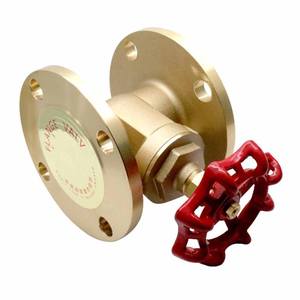 Válvula de compuerta perforada de latón JIS 5K Extremo con brida PN16 Válvula de bronce de montaje de brida manual para medios de alta temperatura General - Product Image 5