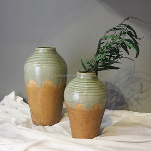 V142b nordic כפרי פרח לבן עץ קרמיקה ייצור <span class=keywords><strong>shabby</strong></span> שיק מקורה קישוט מקורה אגרטל גדול קנטון - Product Image 4