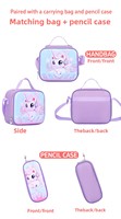 Sac à dos scolaire à roulettes de haute qualité pour enfants, ensemble de 3 pièces, sac à déjeuner en nylon respirant à motif de dessin animé pour étudiants