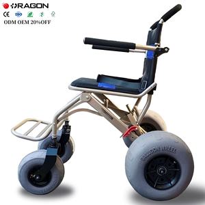 Silla de Ruedas Manual de Playa con Ruedas Grandes de Aleación de Aluminio de 20 kg, Color Azul Dragón, Certificación CE, Personalizable, Venta al Por Mayor - Product Image 6