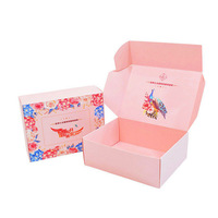 Emballage de boîte cadeau Oem rose, boîte d'emballage à impression personnalisée, boîte d'emballage avec Logo à chaud avec insertion de mousse, 10 pièces