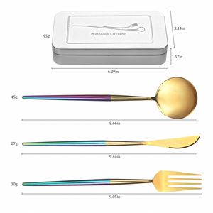 Detachable Spoon and Fork Travel Camping Portable Reusable Cutlery Set Eco-Friendly Foldable Flatware With Case - Product Image 6
