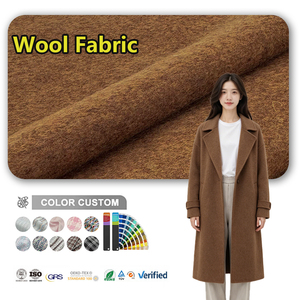 Caldo tessuto in lana <span class=keywords><strong>tinta</strong></span> <span class=keywords><strong>unita</strong></span> 300g soffice tessuto Tweed adatto per la realizzazione di cappotti da donna - Product Image 1