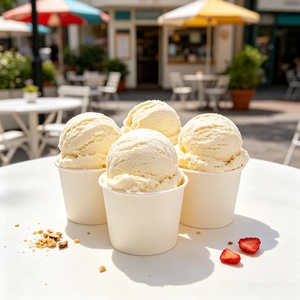 <b>Disposable</b> Mini Ice Cream <b>Cup</b> 2oz 3oz 4oz With Lid Wooden Spoon Custom Print Bulk Sampler - Product Image 2