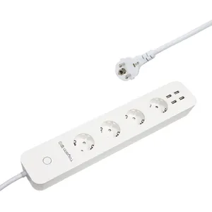 (Eu) 4AC 4USB Poorten Wifi Smart Power Strip Plug Extension Socket 3680W Powerstrips