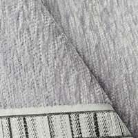 Tapis de prière pliable portable, fin, en chenille, teint en fil, tissé à la machine, design moderne et minimaliste, couleur unie, 70x110cm