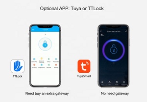 Nhà Máy Trực Tiếp Wifi BLE Khóa Cửa Không Tiếp Xúc Điện Thoại Di Động Mở Khóa Với Mật Khẩu Vân Tay Thẻ - Product Image 4