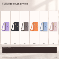 Nouvelle coque de téléphone de luxe 2026 avec 6 emplacements pour cartes et portefeuille pour iPhone 18 17 16 15 Pro Max, étui magnétique avec dragonne
