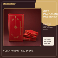Cartes à Jouer Personnalisées Non Marquées Rouge Or Géométriques Guan Dan Multi-Paquets pour Usage Familial Boîte en Papier Écologique Durable