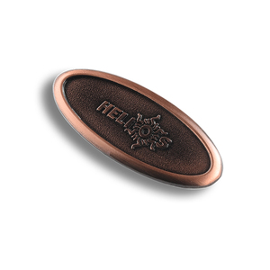 Oval Portable Ancient <b>Copper</b> Red Customized Logo Nameplate Name Badge - Product Image 2
