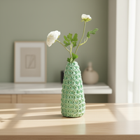 Vase de Pâques en céramique de haute qualité 2025 avec texture de coquille verte