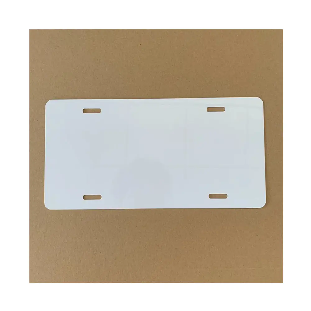 2024 Nieuwe Witte Glanzende 3X6 4X7 12X6 Inch Motor Tags Sublimatie Aluminium Blanks Kentekenplaten Metalen Sublimatie Auto Tag Blanks