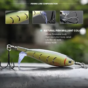 Whopper Plopper 100mm 9g Artificial Bait Top Water Fishing Lure Rotating Tail Wobblers Rotate Professional Pesca Isca