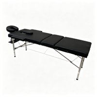 Meistverkauftes, verstellbares und faltbares PU-Edelstahl-Dreifach-Massagebett mit hochdichtem Schaumstoff.