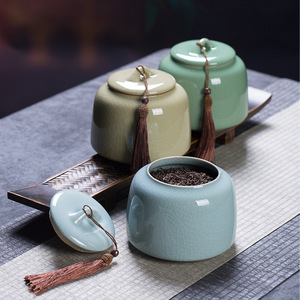 Pabrik MSH penjualan langsung Longquan keramik es retak besar Pot teh segel Jar - Product Image 3