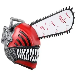 DOULUO Halloween Terrible Horror Latex Chainsaw man mask