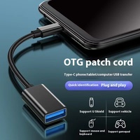 OTG 2.0A câble adaptateur femelle TYPE-C données de charge rapide pour téléphones mobiles chargeurs de voiture connecteurs d'adaptateur de clé USB DC