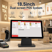 Terminal de point de vente tactile tout-en-un Windows 18,5 pouces à double écran pour supermarché - Vente en gros