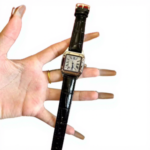 Luxury Fashion Women's Quartz <b>Watch</b> Genuine Leather Strap <b>Case</b> Stainless Steel Band Sapphire Crystal Dial Water Resistant 10 Bar - Product Image 1